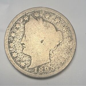 1895 Liberty Head V Nickel Coin US 5 Cent